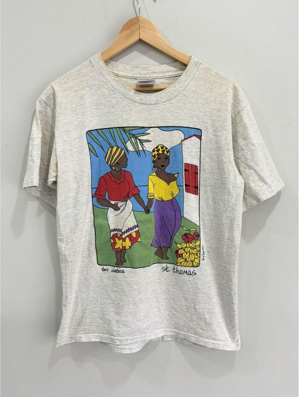 Vintage Two Sisters Tee Shirt black woman